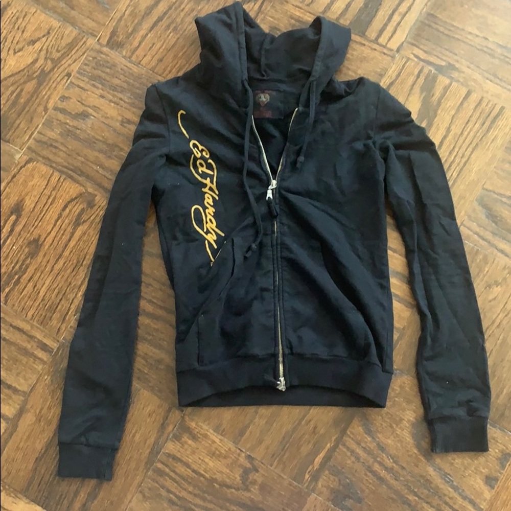 Ed hardy zip up hoodie